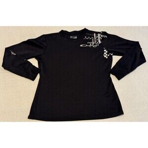 Y2K Oakley Women’s Large Long Sleeve Shirt Black Surf Beach Casual Gorpcore
